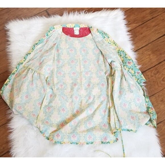 Matilda Jane Sz S Womens Button Down Shirt Mini Dress Tunic Top Floral Print - Picture 10 of 13